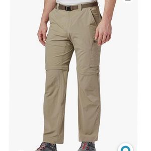 Columbia Cargo Hiking Walking Tan Lightweight Convertible Pants Shorts Size 32